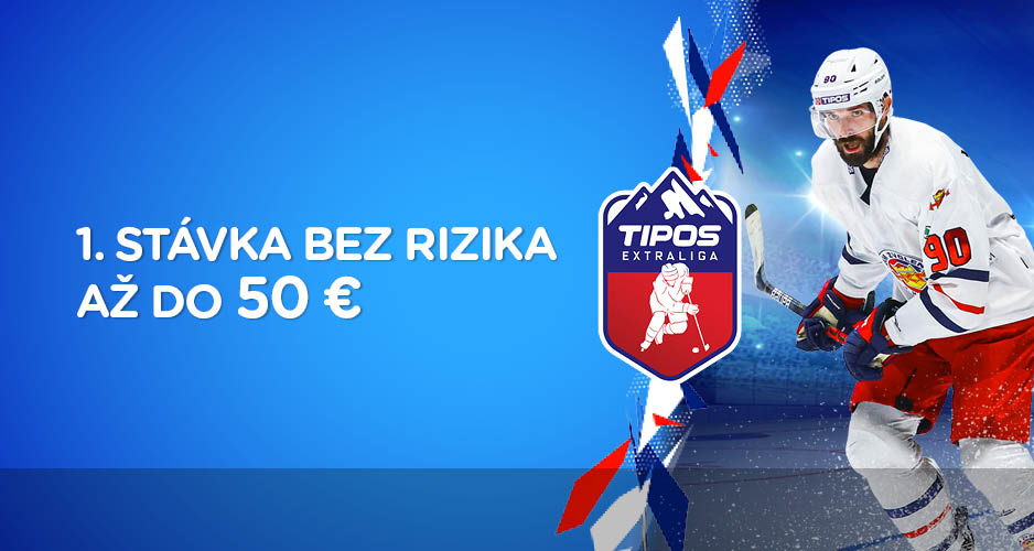 TIPOS Extraliga s 1. stávkou bez rizika do 50 eur