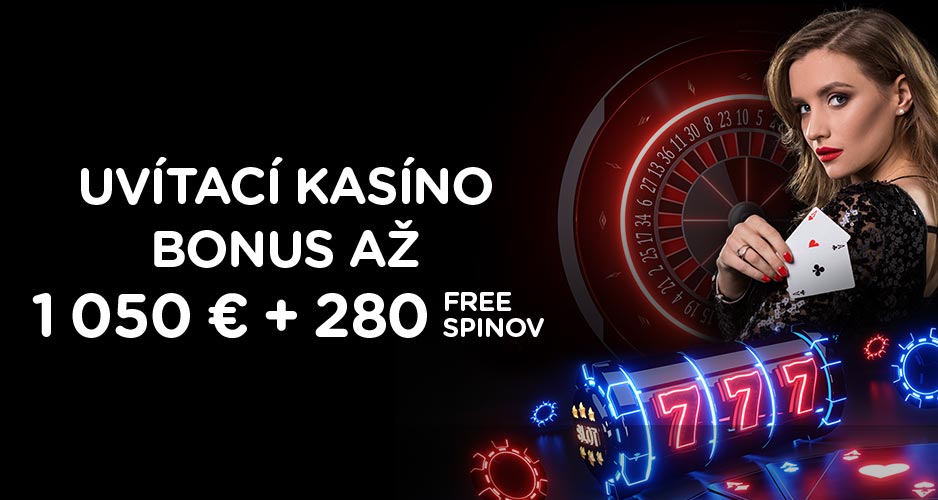 Uvítací bonus 1050€ a 280 free spinov